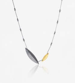Collaret or i plata Baladre 44cm