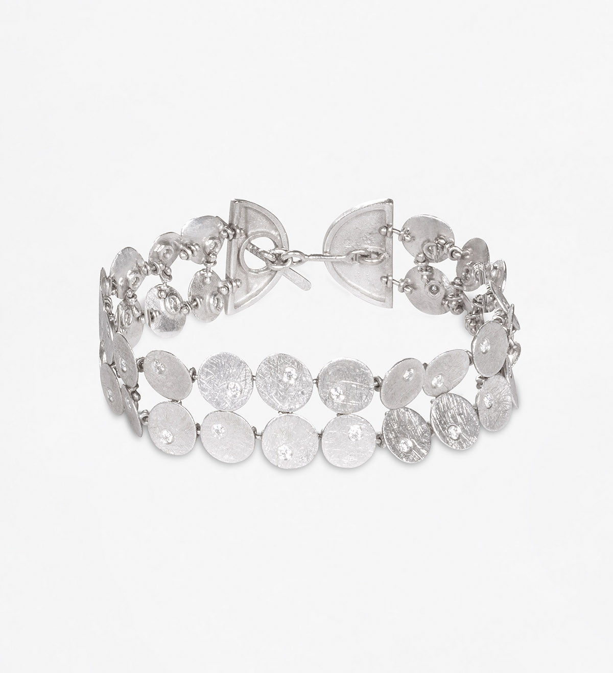 Braçalet Flô or blanc amb 38 diamants 0.95ct