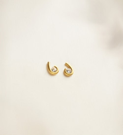 Arracades or Sunrise 11mm amb safirs grocs 0,52ct