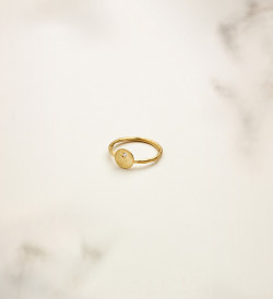 Anell or Flô 8mm amb diamant 0,025ct