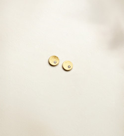 Arracades or Flô 8mm amb diamants 0,05ct
