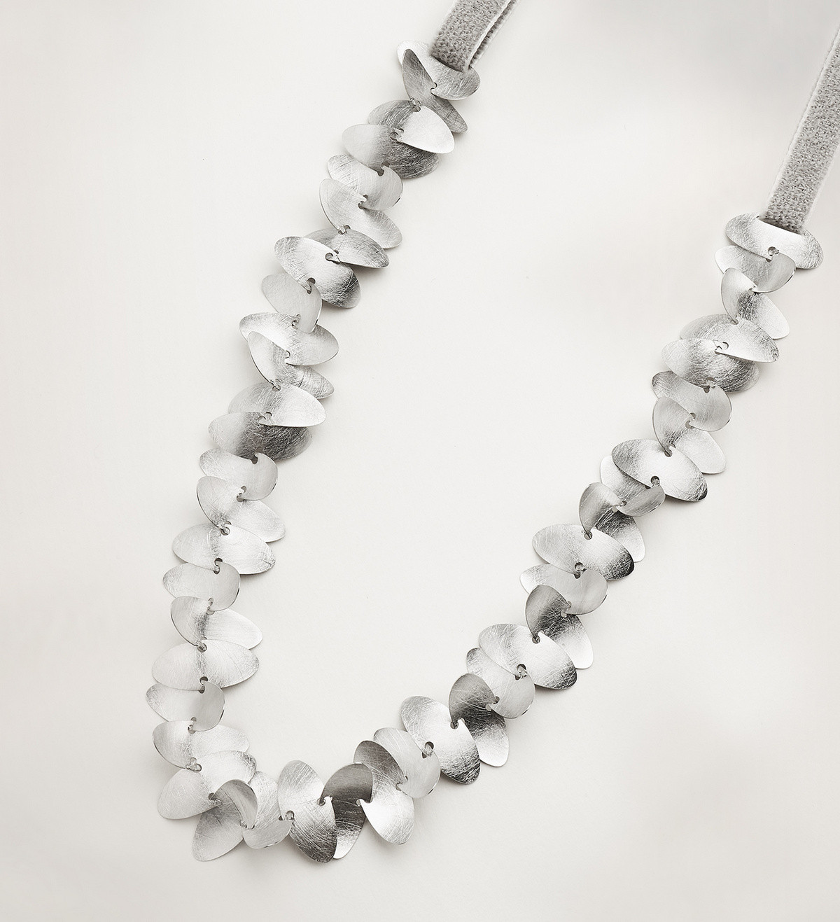 Collar plata Samoa con cinta 80cm ajustable