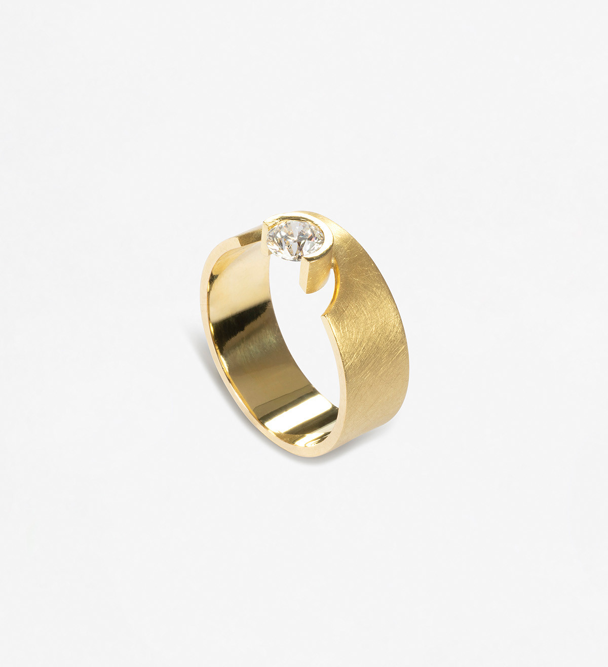 Solitari or groc diamant 0,53ct VVS2 E