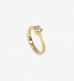 Solitari or groc diamant 0,35ct VVS1 D