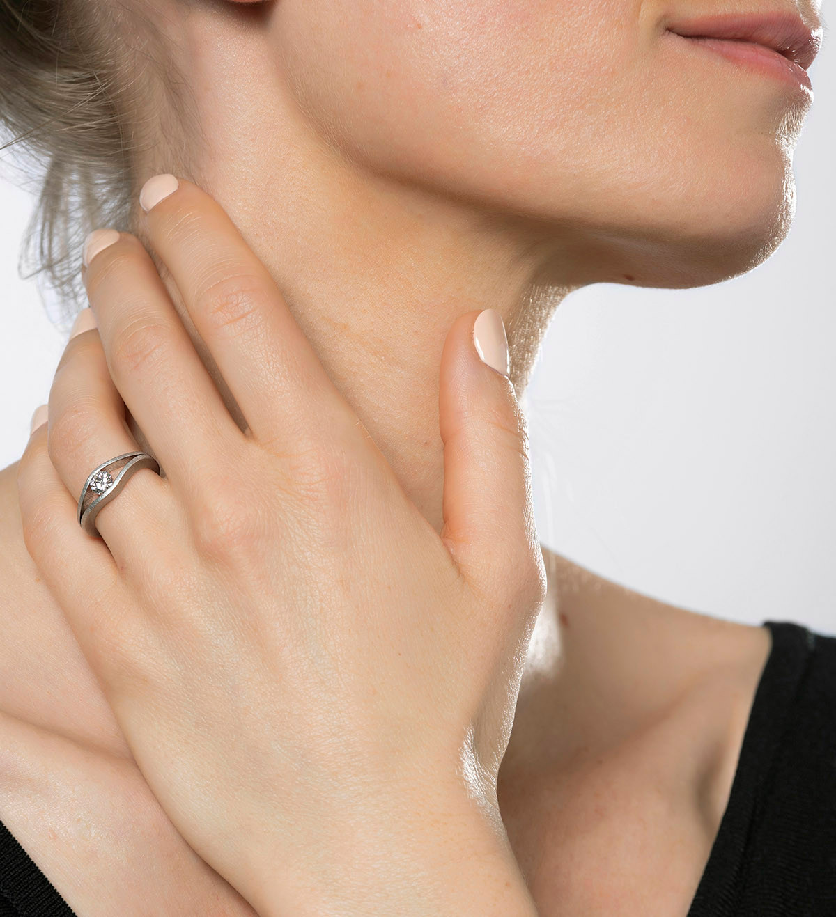 Solitari or blanc diamant 0,51cts VVS1 F