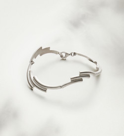 Braçalet plata Flux 18cm