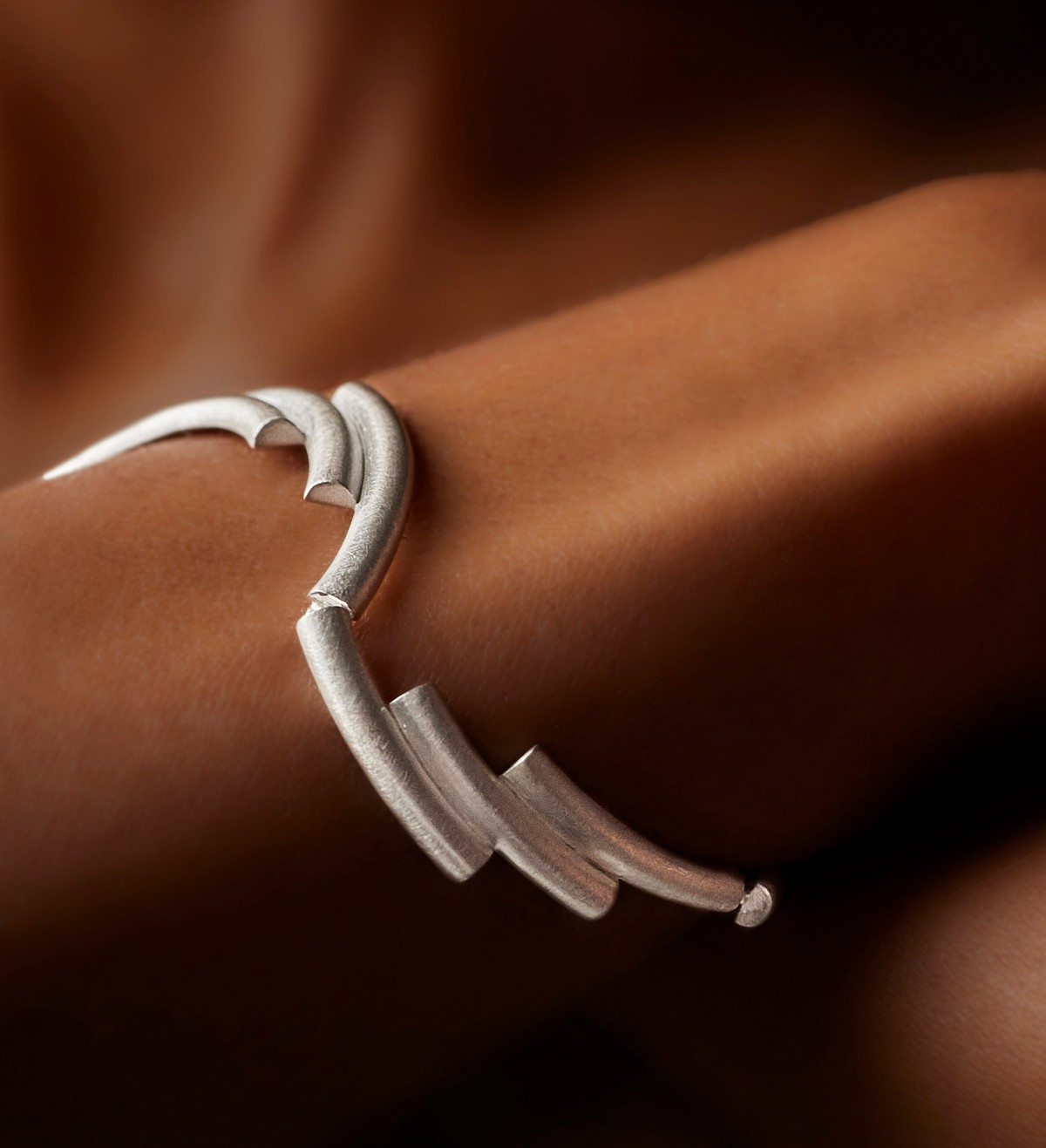 Braçalet plata Flux 18cm