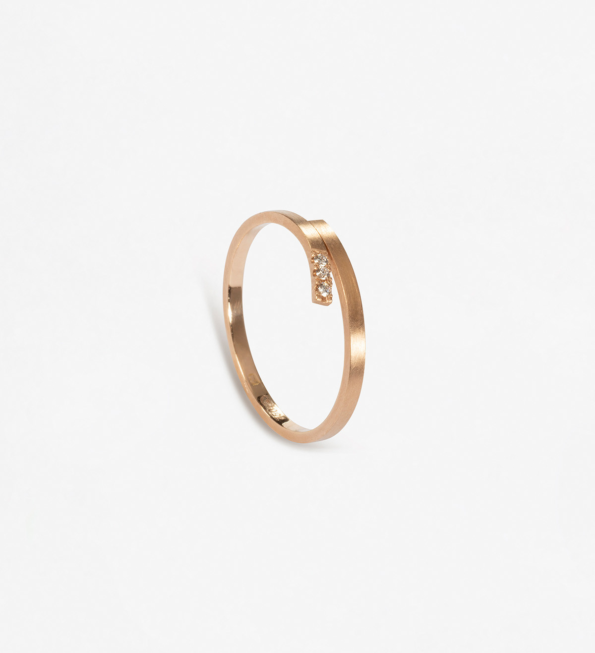 Anell or groc Feel i 3 diamants 0,021ct