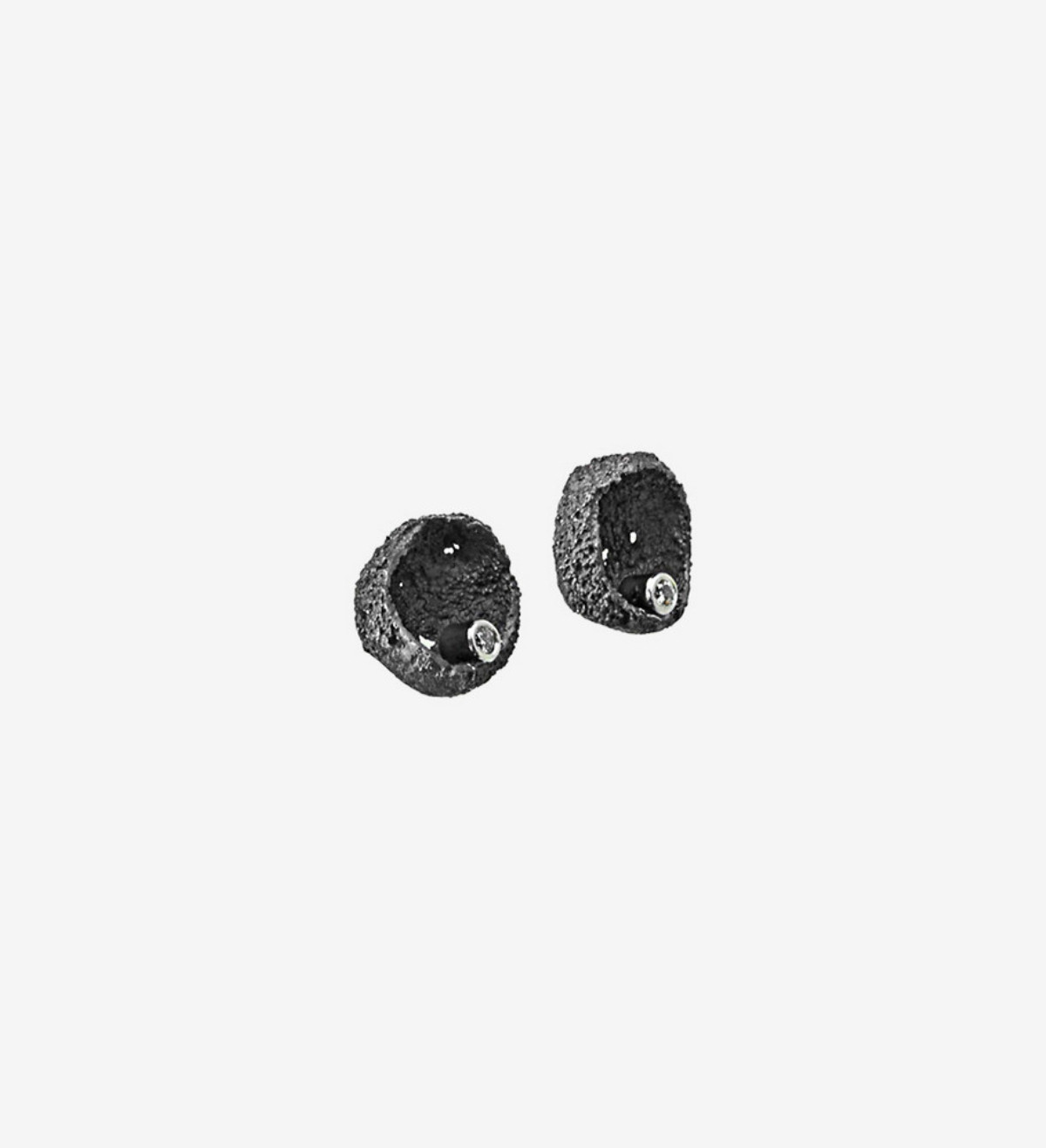 Arracades plata Nius 10mm i diamants 0,050 ct