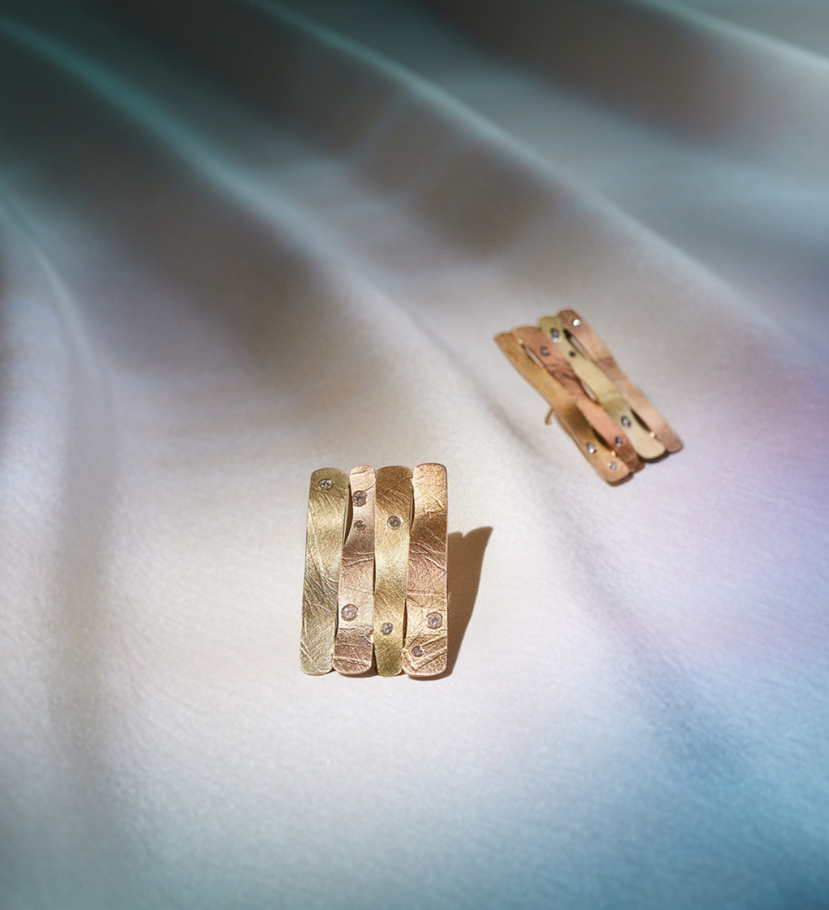 Arracades Oceà en or i diamants (0,33 ct)