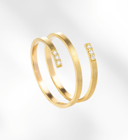 Anell or groc Feel i 6 diamants 0,042ct