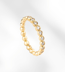 Anell d'or groc i diamants de 0.55 qt