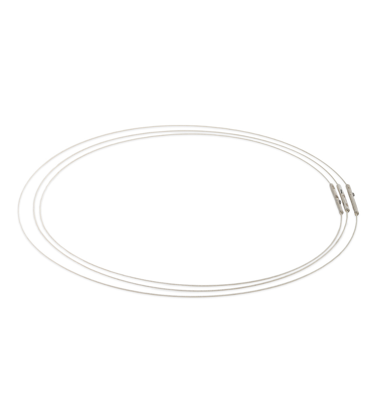Cable plata 1 fil de 42 cm doble clip